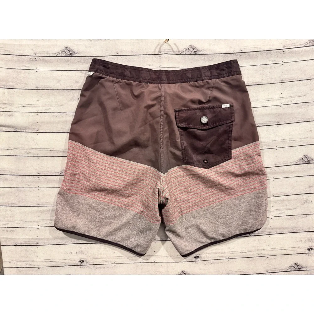 Vuori Board Shorts Mens 32 Red Stretch Surf Coastal Swim Trunk Unlined 7